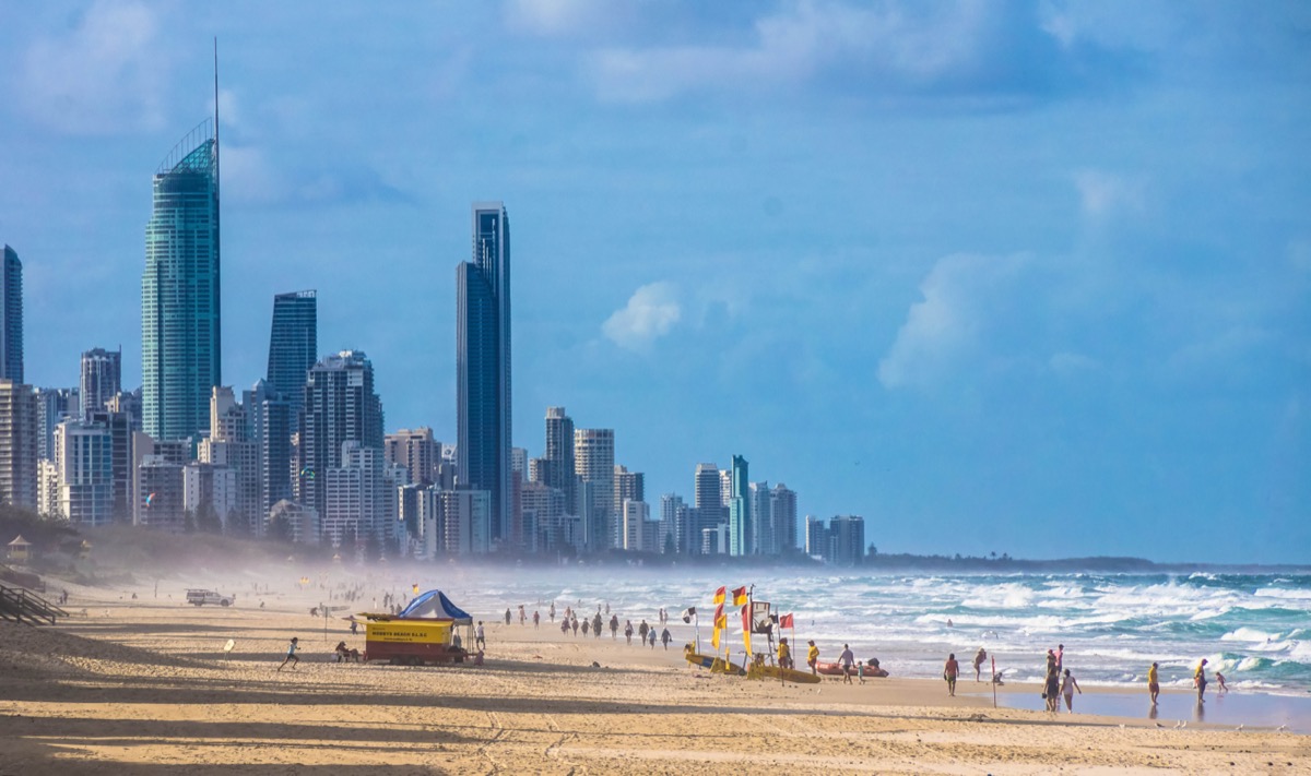 Gold Coast, Australia skyline and beach